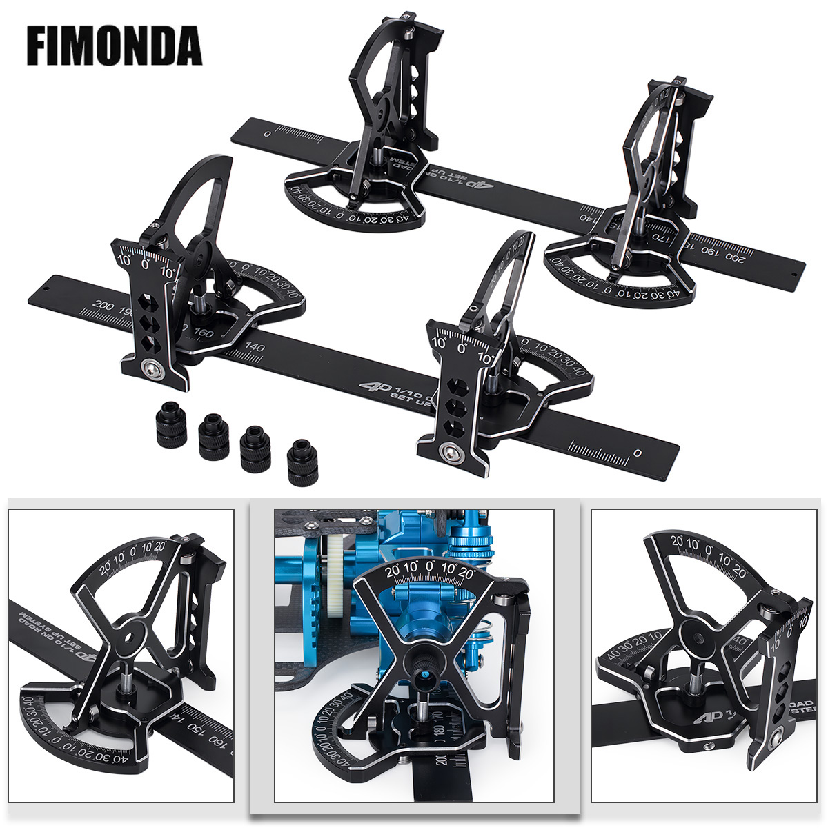 Car Accessories Online - 1/10 On Road Aluminum 4D SET-UP