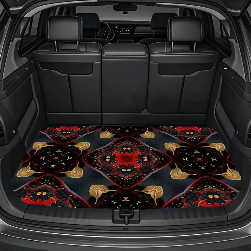 Car Accessories Must Have - 1pc Car Trunk Mat With Printed