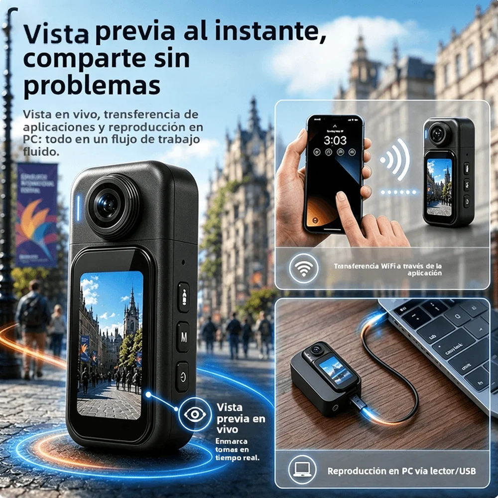4K/1080P Mini WiFi Body Vlog C - Car Accessories Online review and price
