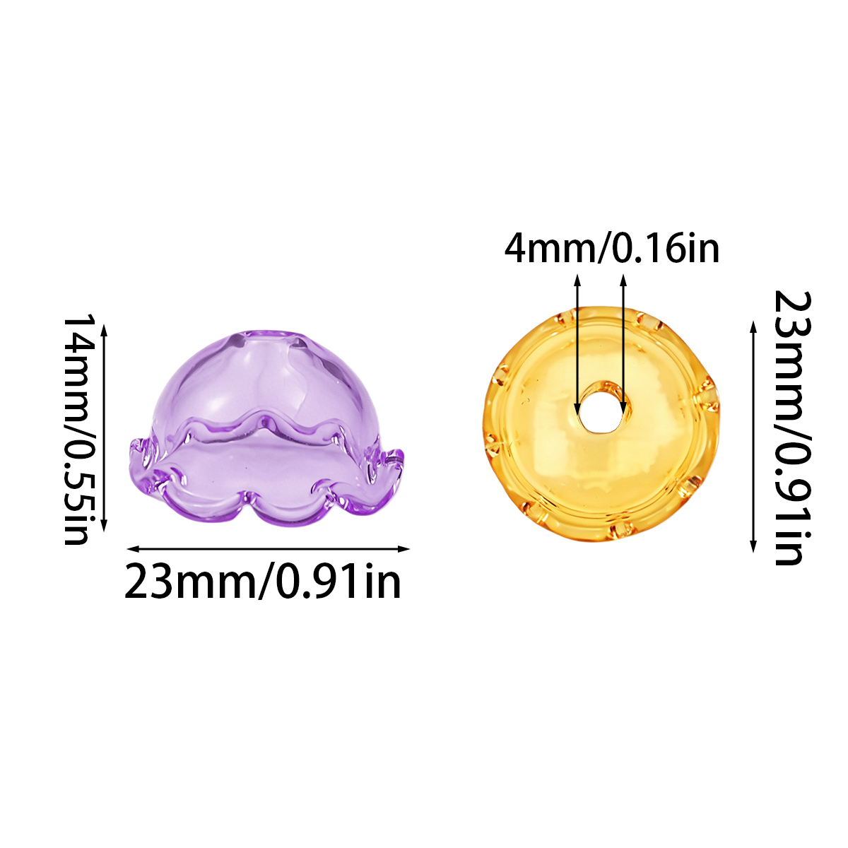 2/6Pcs 23X14mm Glass Wind Bell - Car Accessories Bangkok review and price