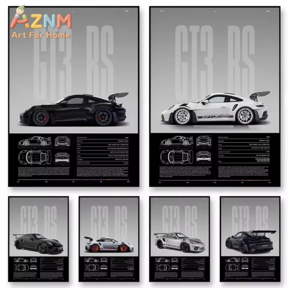 1pc Minimalist 911 GT3-RS 718  - Car Accessories Inside review and price